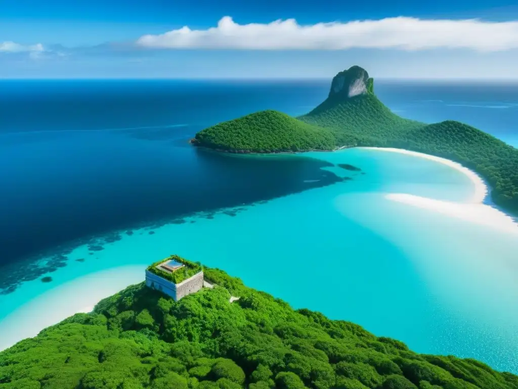 Acceso a Islas Escondidas Exclusivas: paraísos naturales con aguas turquesas y exuberante vegetación, rodeadas de tranquilas olas y cielo azul