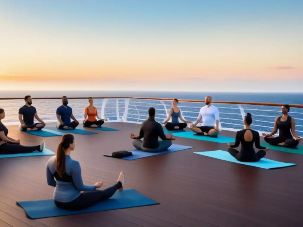 Un amanecer armonioso de yoga en cruceros de bienestar ecológico