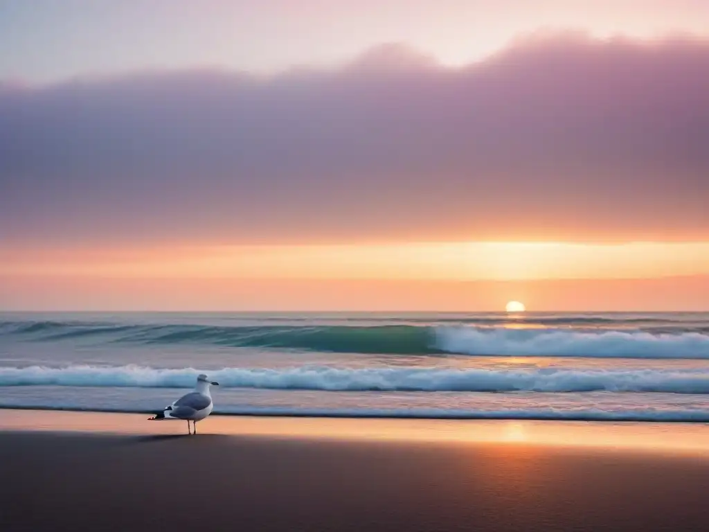 Un amanecer tranquilo en el océano con prácticas ecológicas de tripulación turismo marítimo