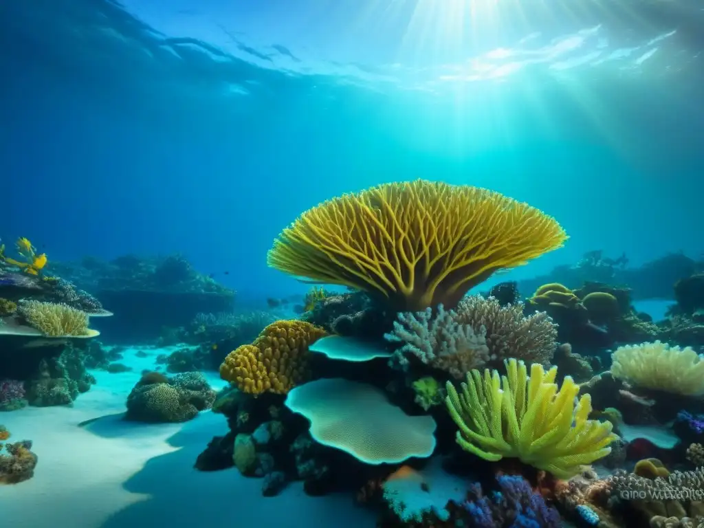 Un arrecife de coral vibrante y diverso, impacto cruceros arrecifes coral