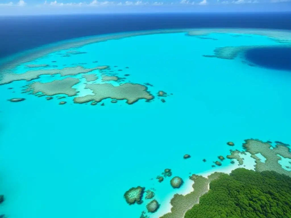 Un arrecife de coral vibrante lleno de vida marina, muestra la diversidad y belleza del ecosistema marino