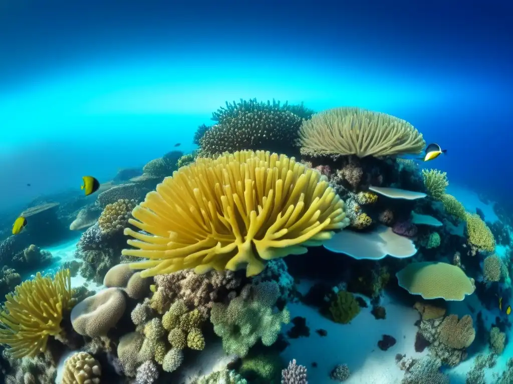 Arrecife de coral en sitio de Patrimonio Mundial de la UNESCO Explora arrecifes de coral UNESCO en alta resolución: biodiversidad y belleza submarina