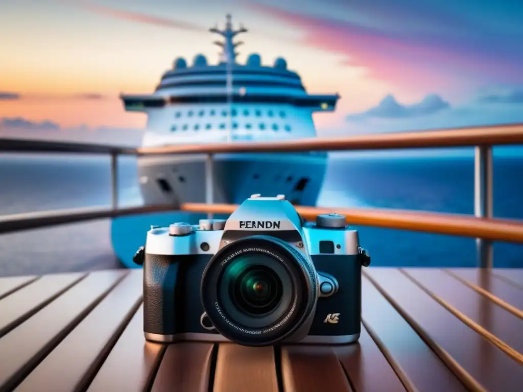 Un atardecer impresionante capturado por una moderna cámara en un lujoso crucero