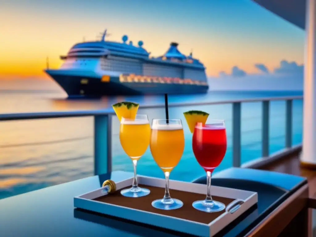 Un atardecer tranquilo en crucero con historia de bebidas emblemáticas de cruceros