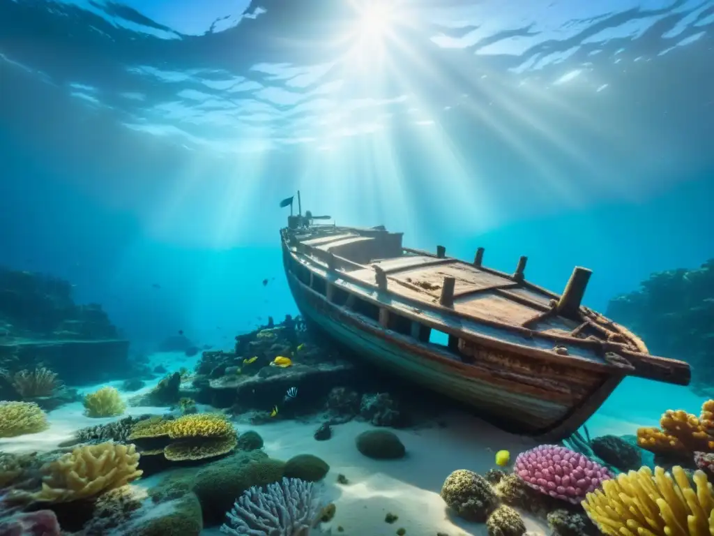 Explora la belleza de naufragios históricos en un paisaje marítimo cautivador lleno de vida marina y coloridos arrecifes de coral