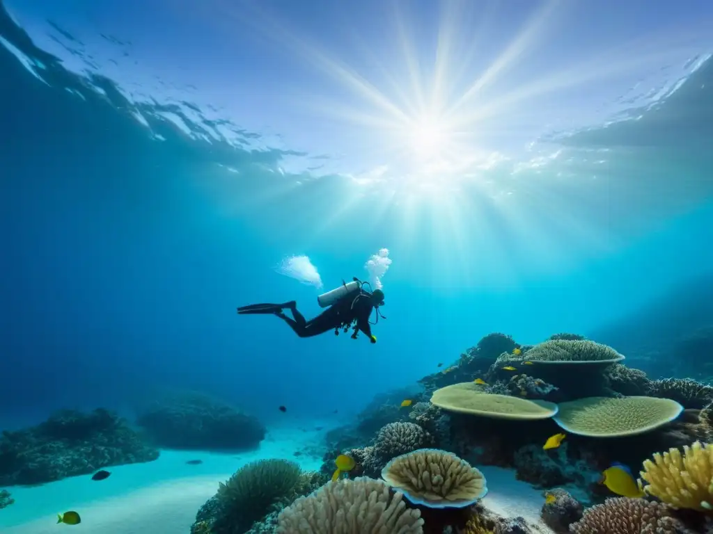 Explora la belleza y tranquilidad del mundo submarino con aguas turquesa cristalinas, arrecifes de coral vibrantes y vida marina colorida