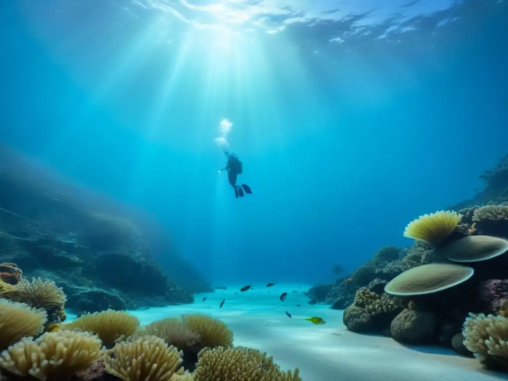 Fotografiando la bioluminiscencia marina: un escenario sereno bajo el agua con peces brillantes nadando en la luz azul