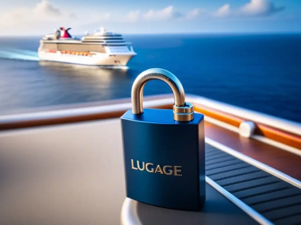 Un candado moderno con alta tecnología en un crucero de lujo