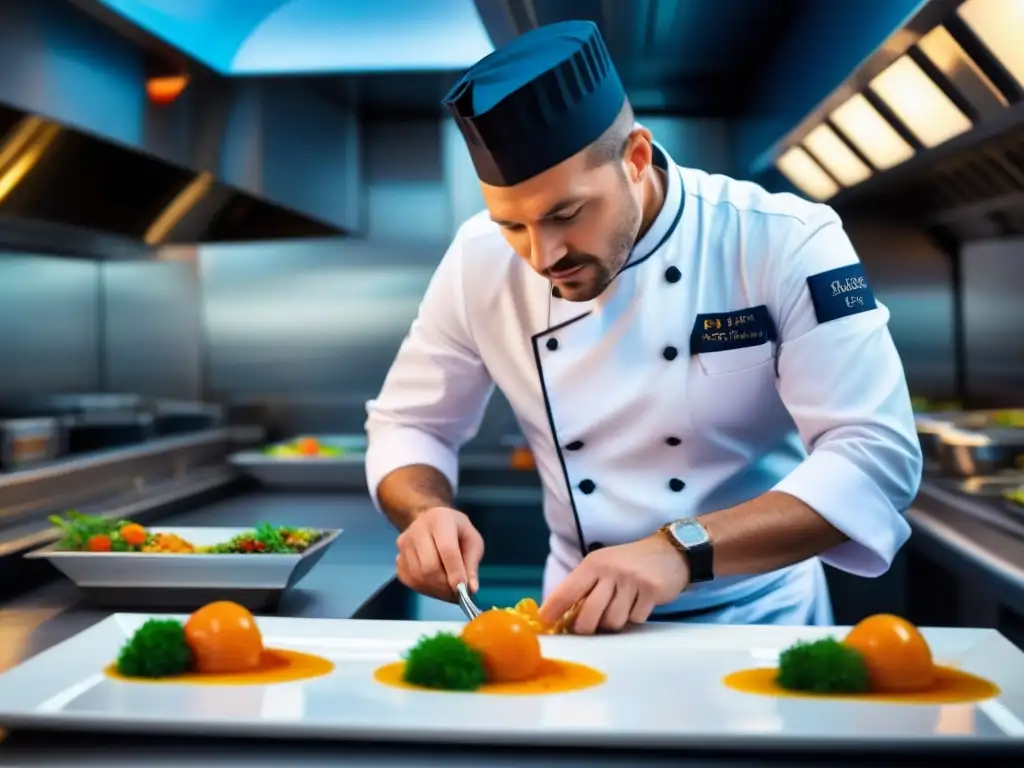 Un chef con estrella Michelin prepara una receta exclusiva en un lujoso crucero