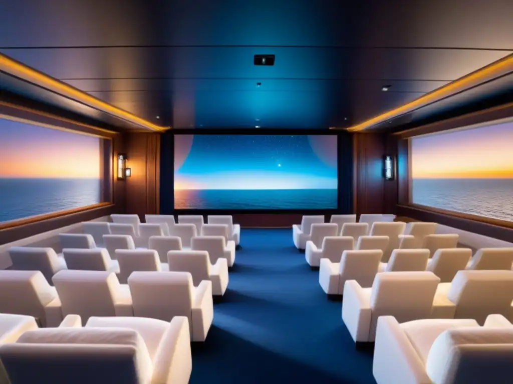 Un cine al aire libre en un crucero moderno convierte la noche en una experiencia mágica