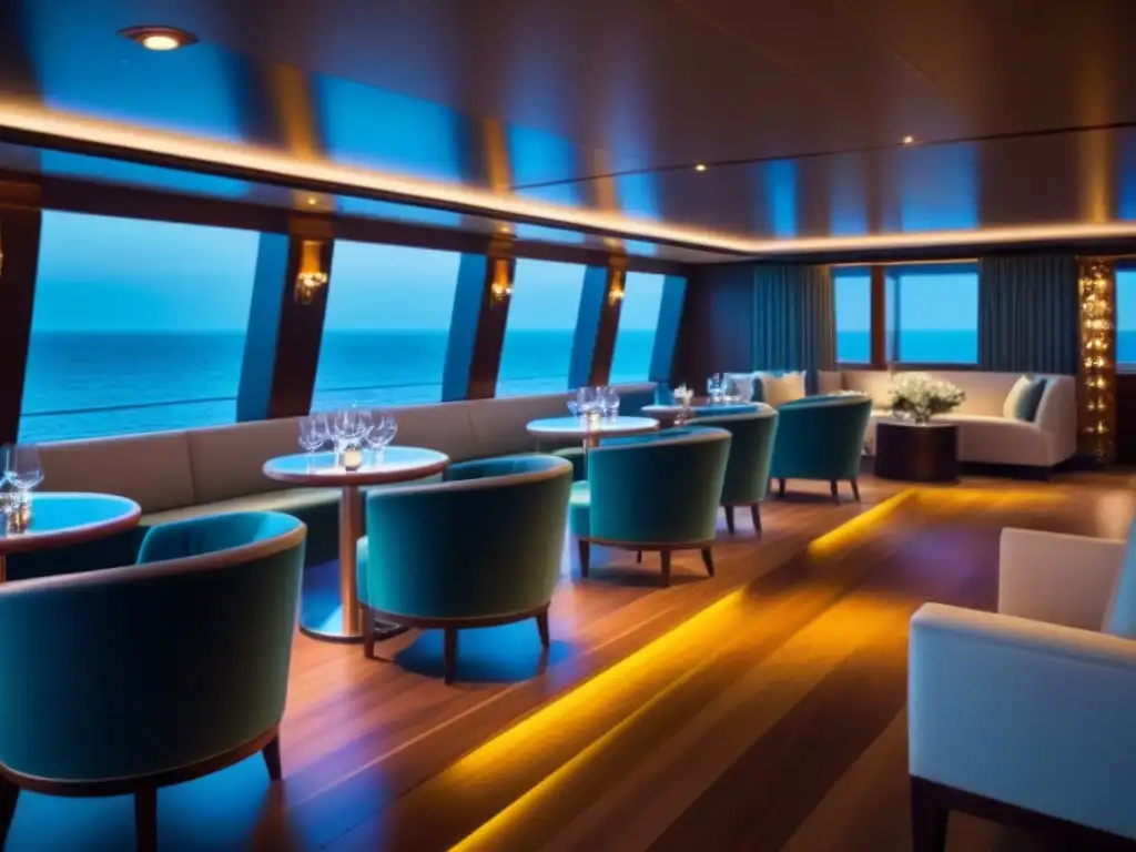 Un club privado en un crucero de lujo: elegancia y tranquilidad en un ambiente exclusivo