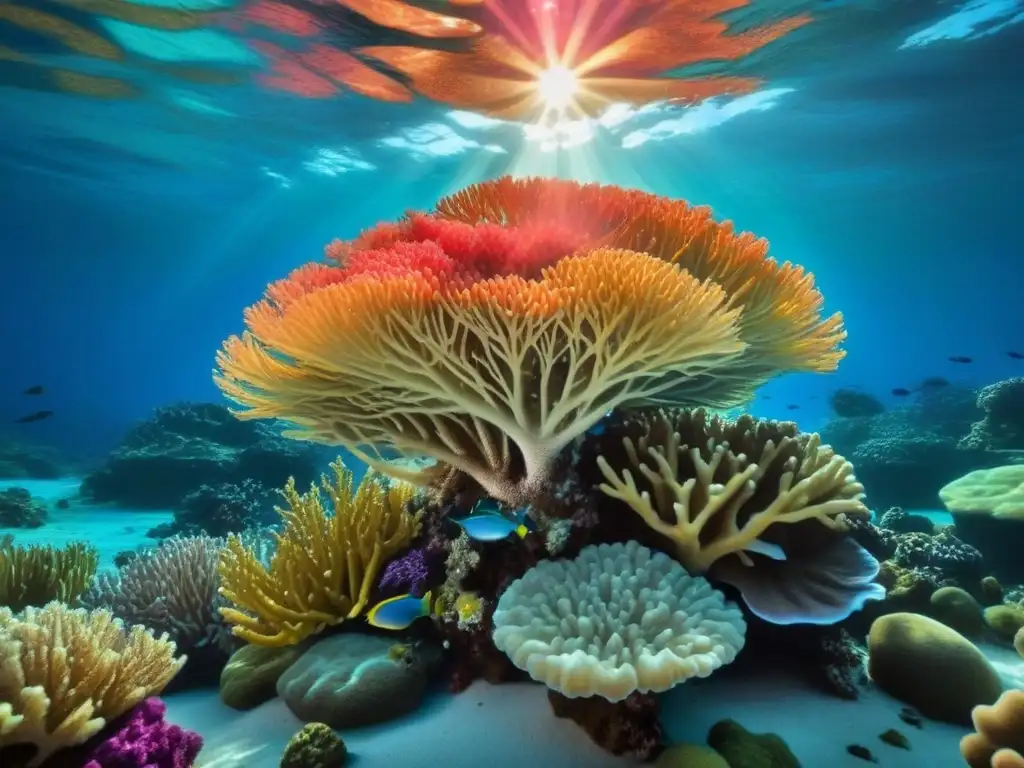 Maravillosa biodiversidad en arrecifes de coral, un espectáculo colorido y dinámico