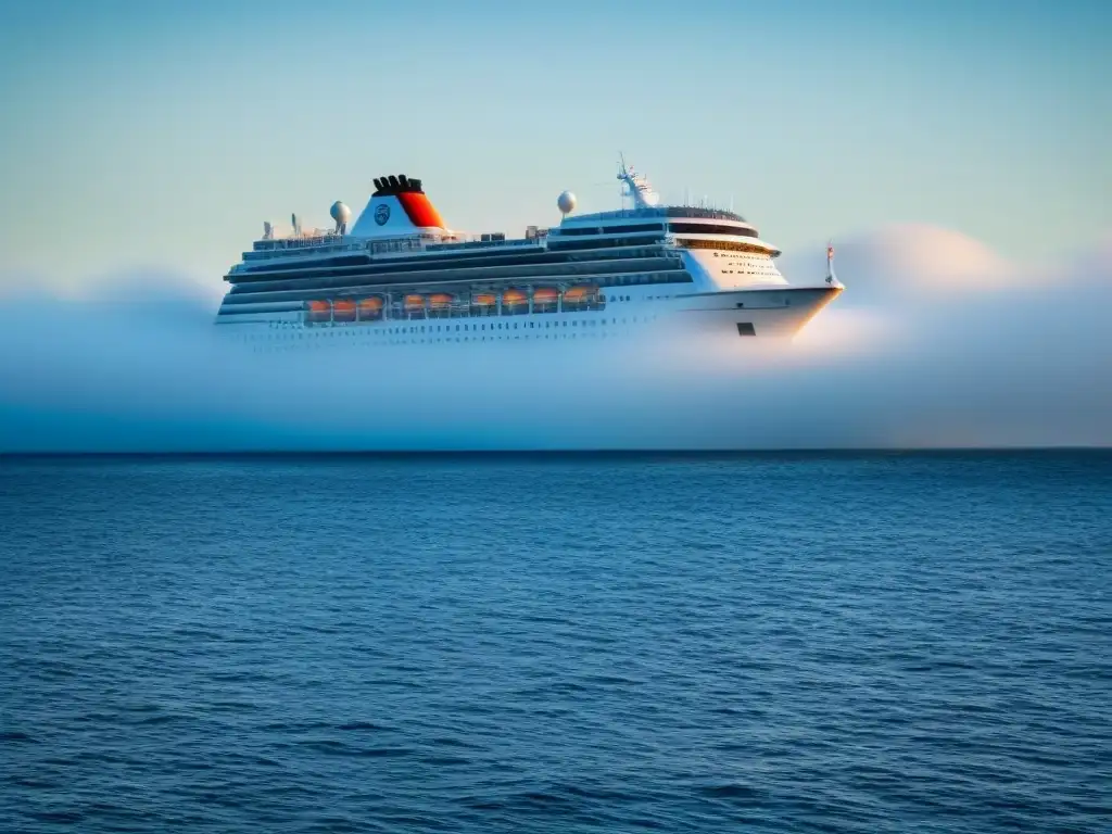 Un crucero navegando en aguas tranquilas bajo un cielo azul, para una experiencia relajante de Alimentación sin gluten en cruceros