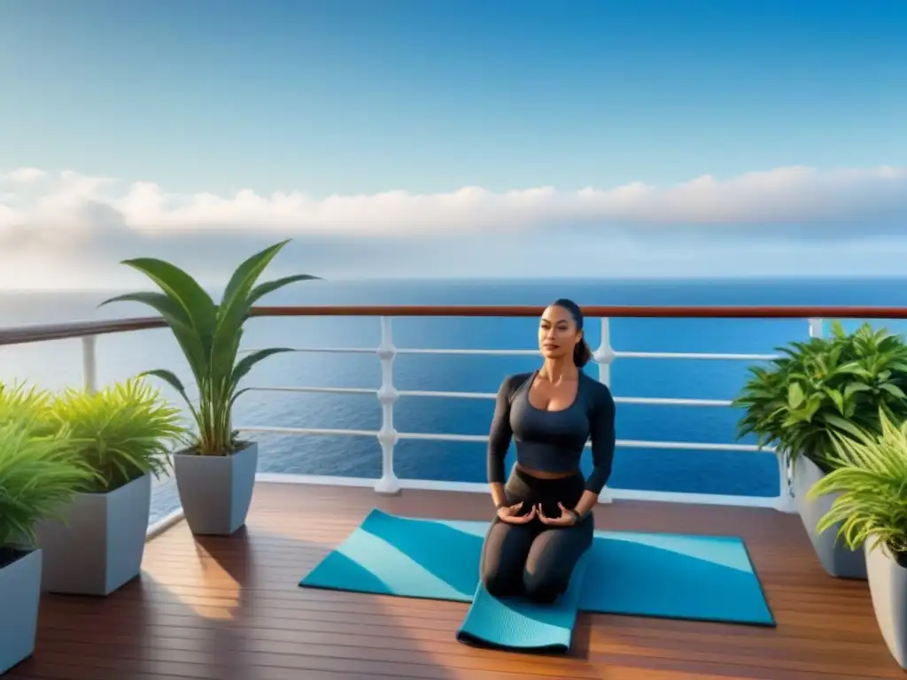 Un crucero en aguas tranquilas con yoga y plantas