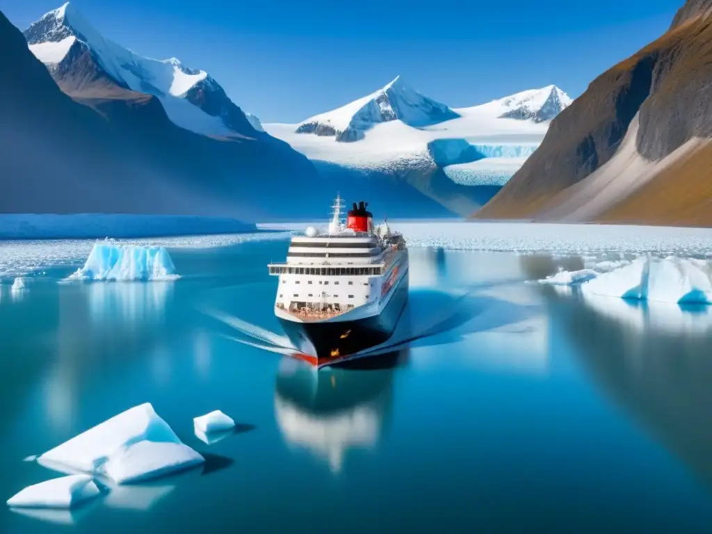 Un crucero de expedición aventuras únicas navegando entre glaciares y montañas nevadas en el Ártico