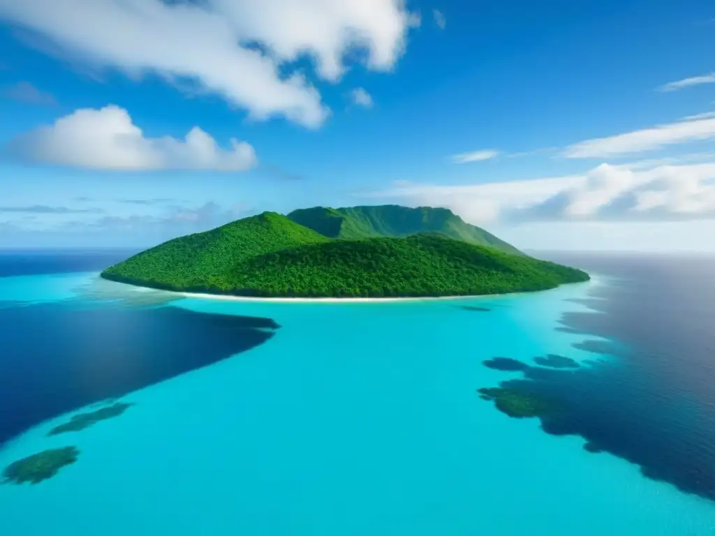 Un crucero blanco navega en aguas turquesas rodeado de vegetación exuberante, reflejando tranquilidad y sostenibilidad