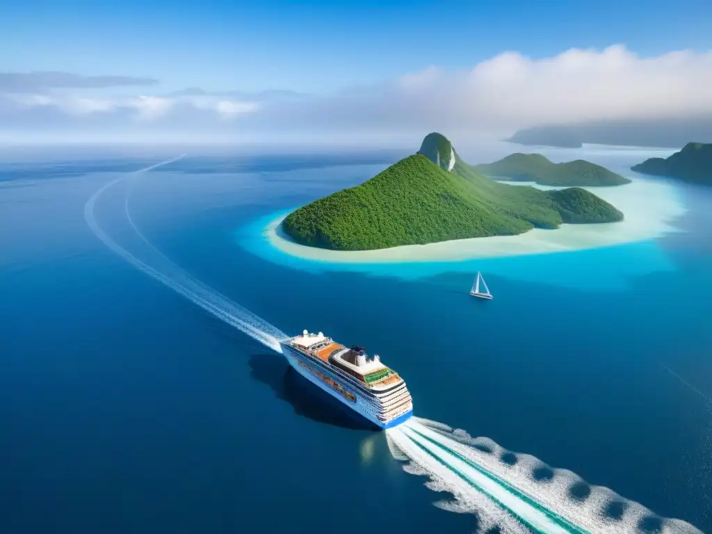 Un crucero eco-friendly navegando entre islas verdes en aguas cristalinas