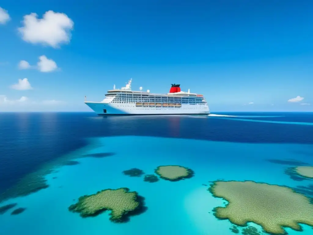 Un crucero ecológico surca aguas turquesas, revelando la biodiversidad marina de arrecifes de coral coloridos