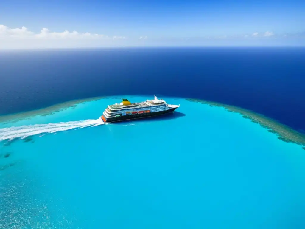 Un crucero ecológico navegando en aguas turquesas rodeado de vida marina