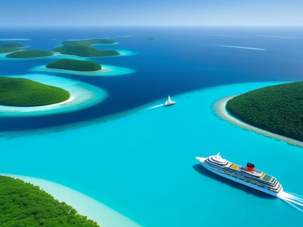 Un crucero ecológico enriquece mente al navegar entre aguas turquesas, rodeado de naturaleza vibrante