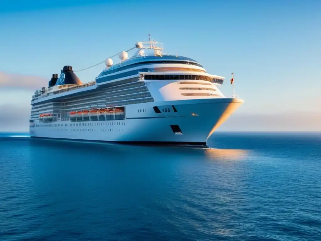 Crucero de lujo surcando aguas cristalinas Un crucero de lujo navegando en aguas cristalinas, financiación colectiva para cruceros