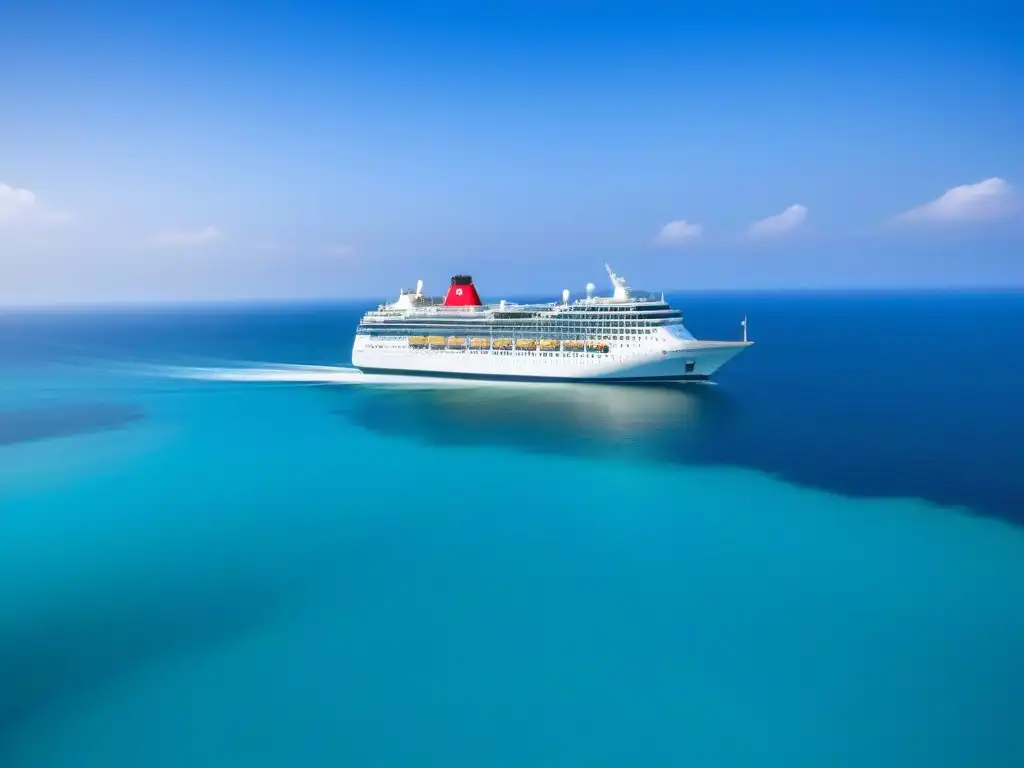 Crucero de lujo en el Mar de China: elegancia y tranquilidad Crucero de lujo surcando aguas turquesas en los mejores destinos cruceros Asia