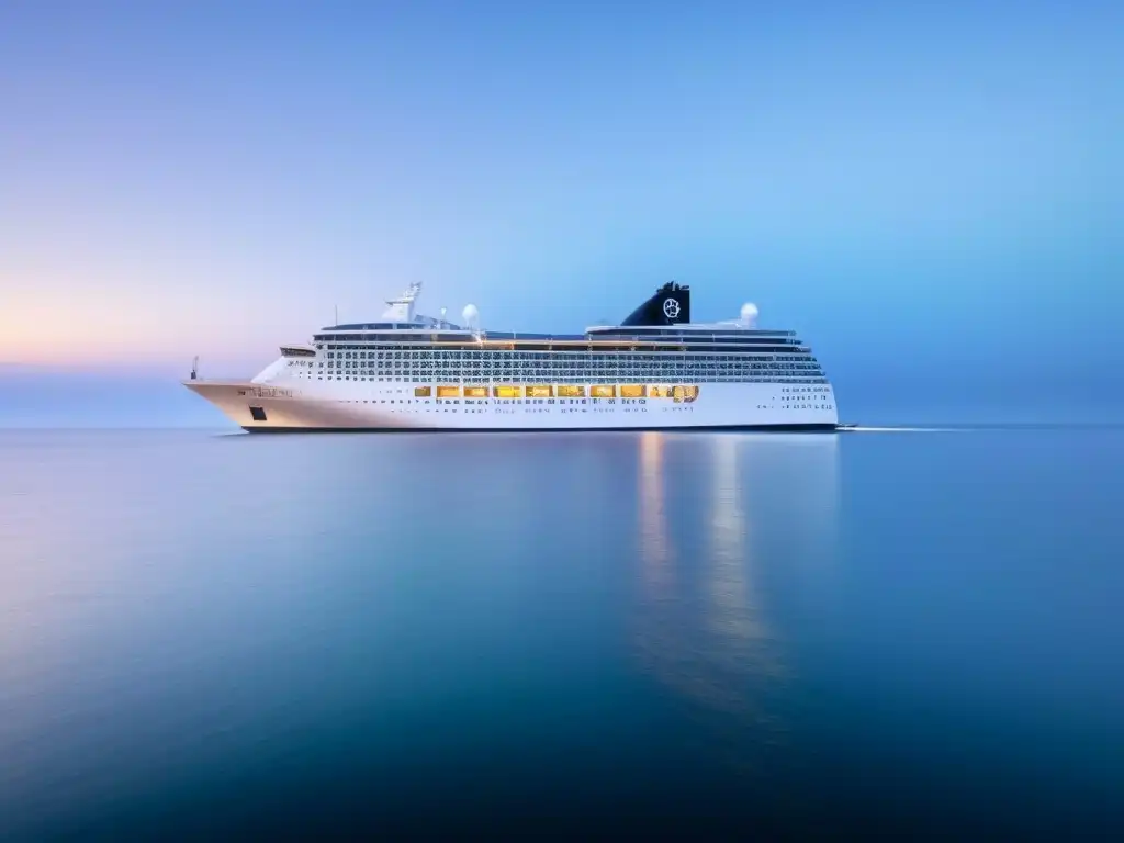 Un crucero de lujo navegando bajo un cielo estrellado en aguas tranquilas