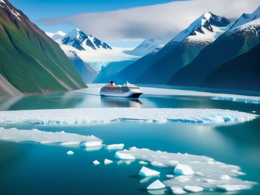 Un crucero de lujo por Alaska navegando entre glaciares y montañas nevadas