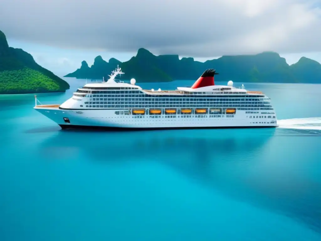 Un crucero de lujo en armonía con la naturaleza, navegando en aguas turquesas rodeado de islas tropicales