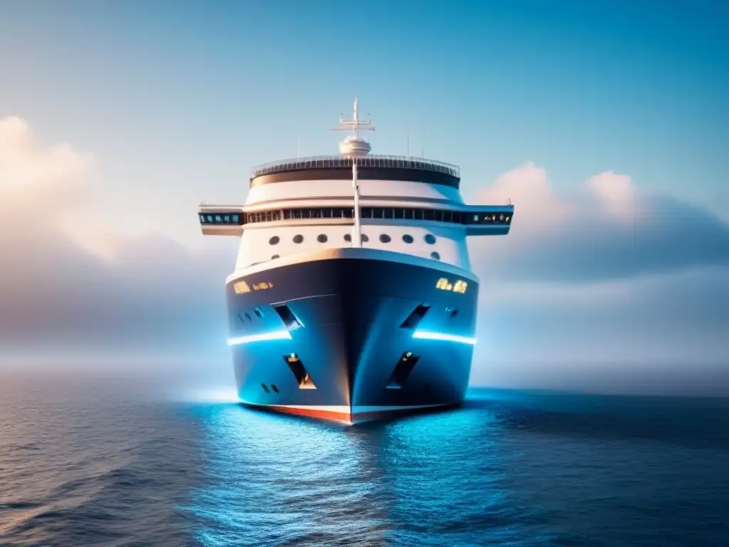 Un crucero moderno con criptomonedas, listo para pagar con criptomonedas en crucero