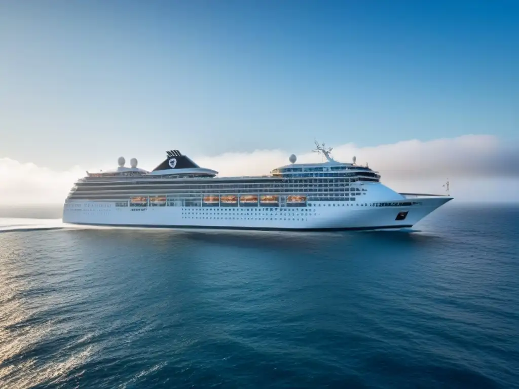 Un crucero seguro para familias, navegando en aguas cristalinas bajo un cielo despejado