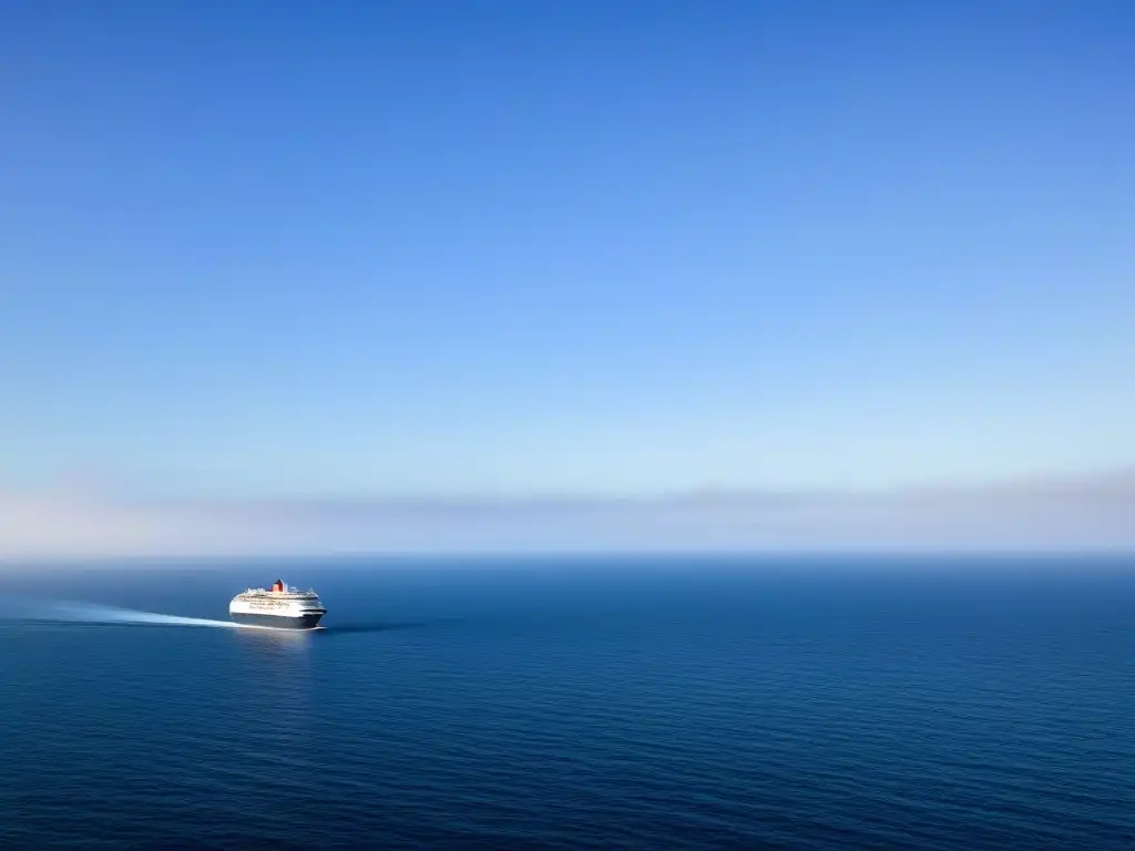 Un crucero solitario en un vasto océano, armonía entre humanos y conservación marina en cruceros