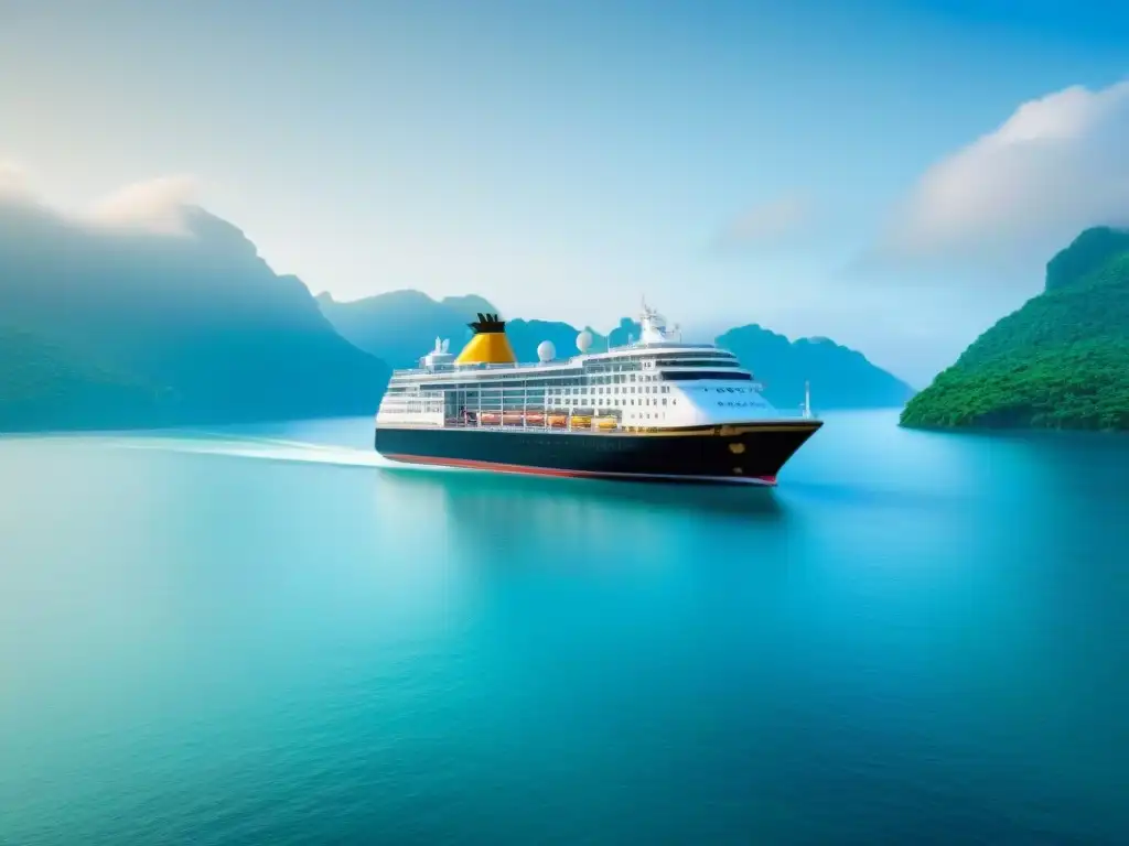 Un crucero sostenible navega en armonía con la naturaleza en aguas cristalinas