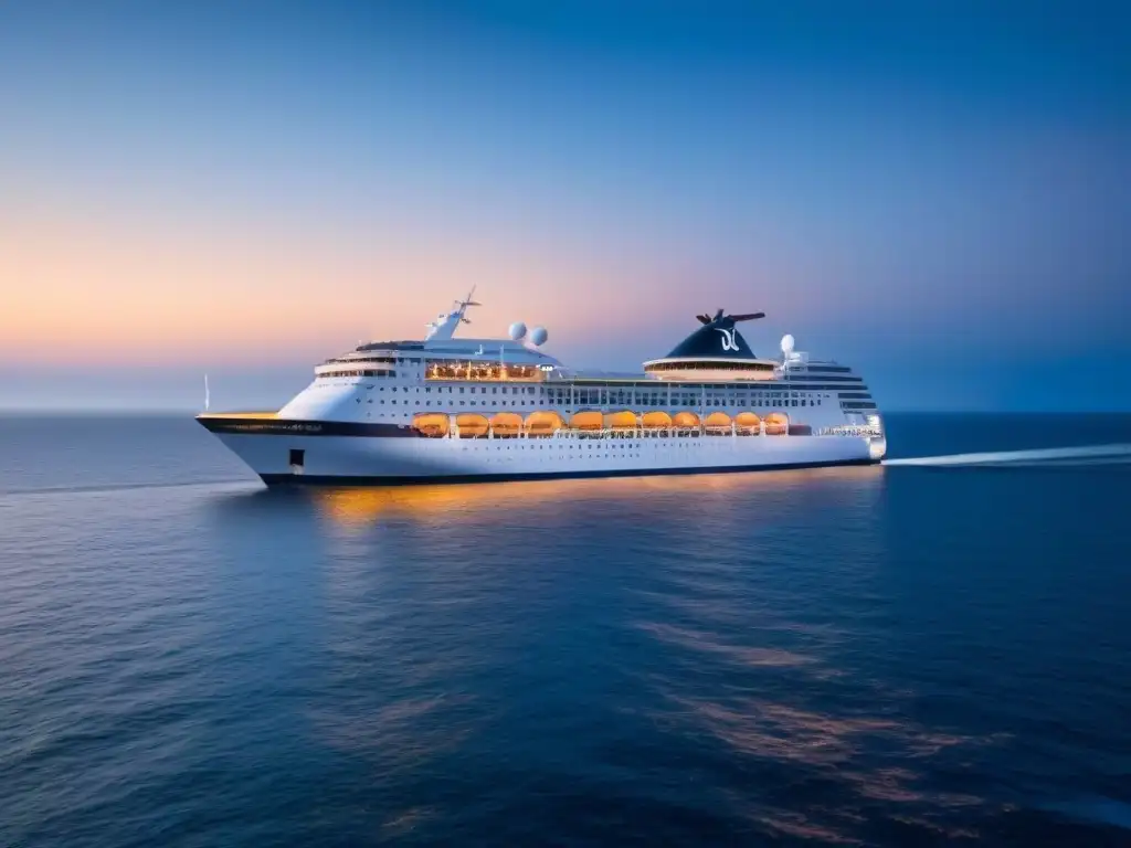 Un crucero temático de jazz exclusivo navega bajo un cielo estrellado, evocando elegancia y exclusividad