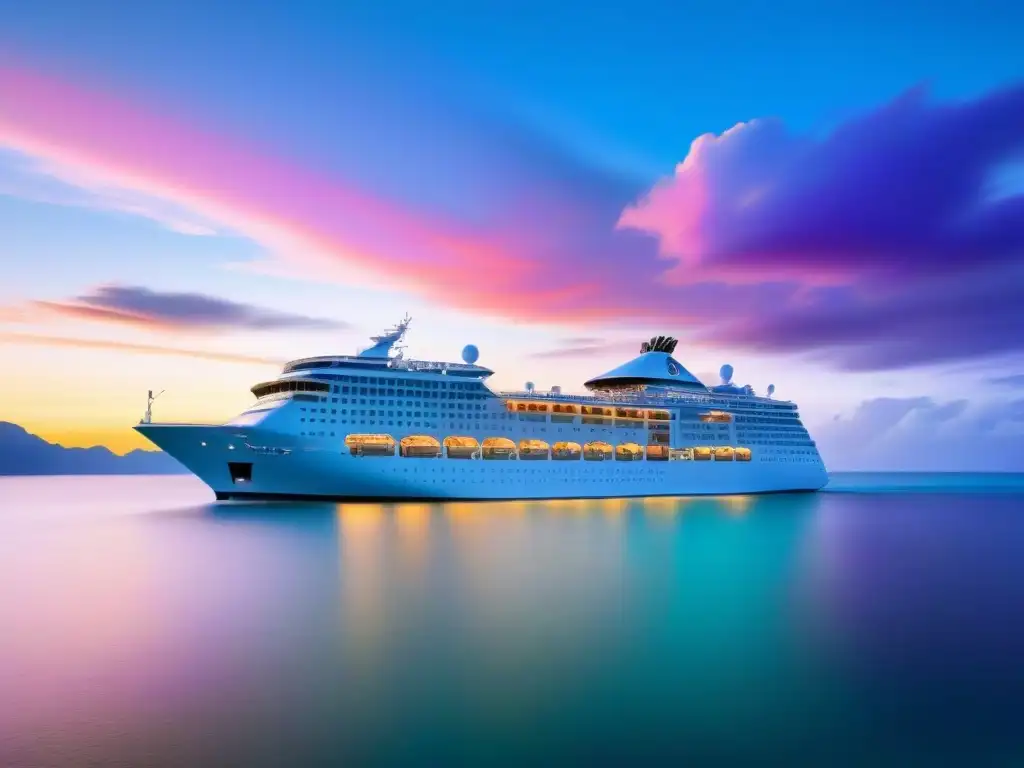 Un crucero temático para ocasiones especiales, navegando en aguas turquesas al atardecer