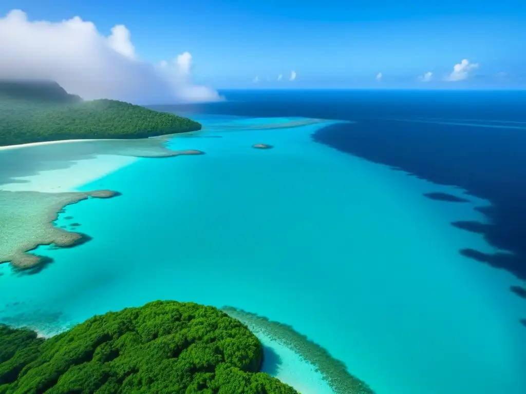 Destino ecoamigable menos conocido: Isla virgen con aguas turquesa, arrecifes de coral vibrantes y bosques verdes exuberantes