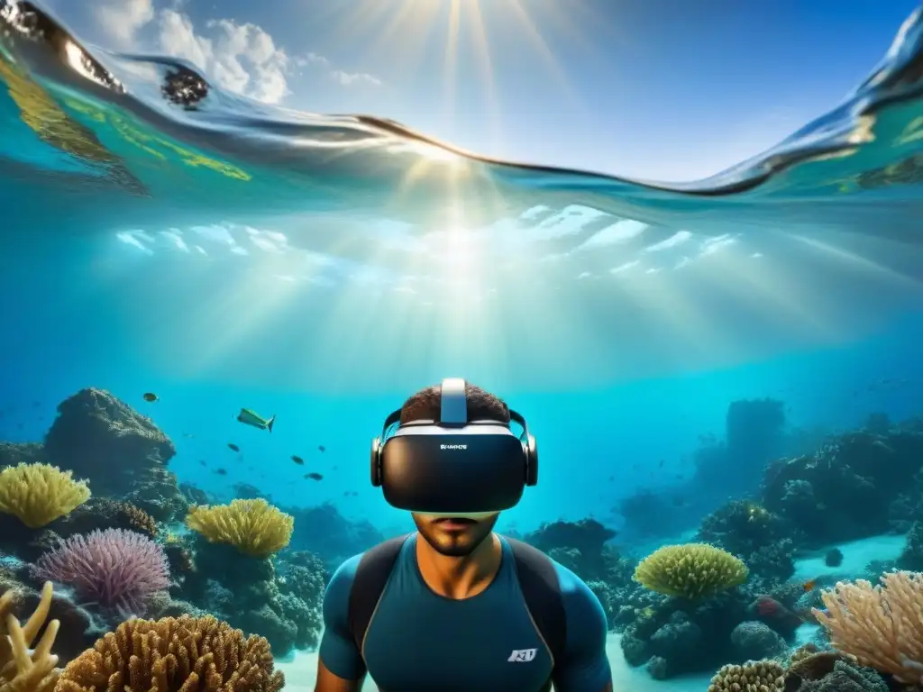 Explora destinos inaccesibles en realidad virtual: un mundo submarino vibrante con arrecifes de coral y peces exóticos