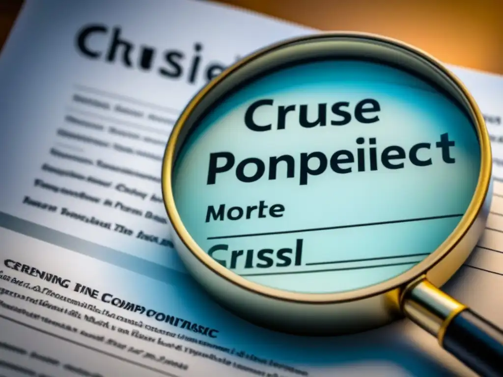 Detalle excepcional de contrato de propiedad de crucero resaltando las mejores condiciones propiedades cruceros