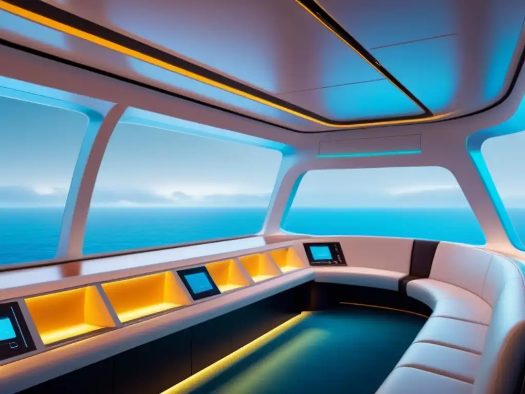 Detalle futurista de propulsión innovadora cruceros eficientes