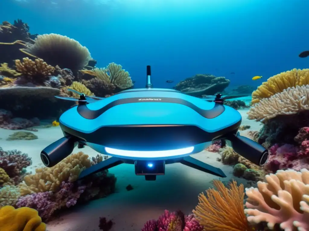 Un drone tecnológico protege arrecifes coralinos, fusionando innovación y naturaleza