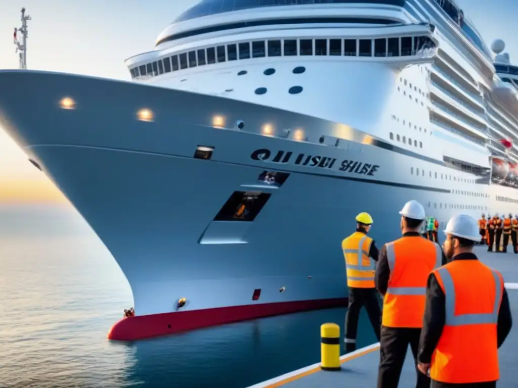 Eficiente carga de provisiones en crucero moderno