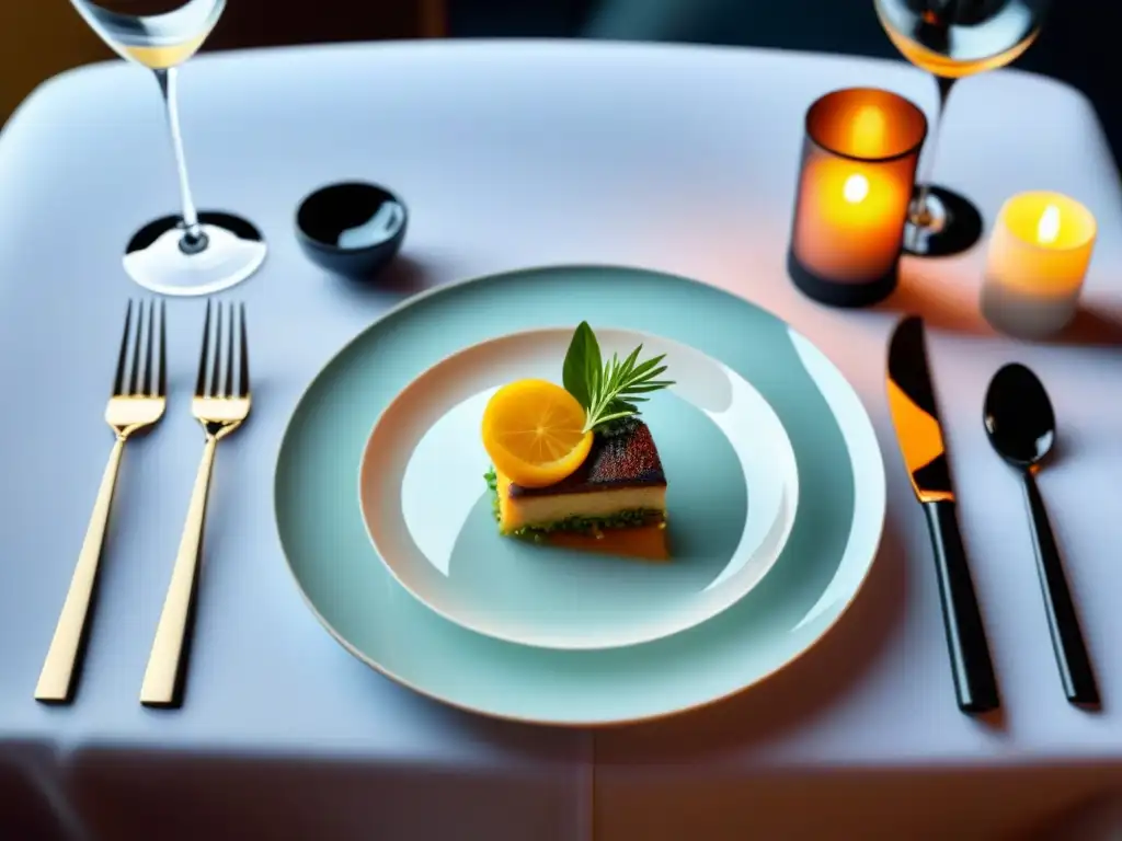 Una elegante mesa de comedor con exquisiteces culinarias de crucero, destacando los mejores planes de comidas crucero