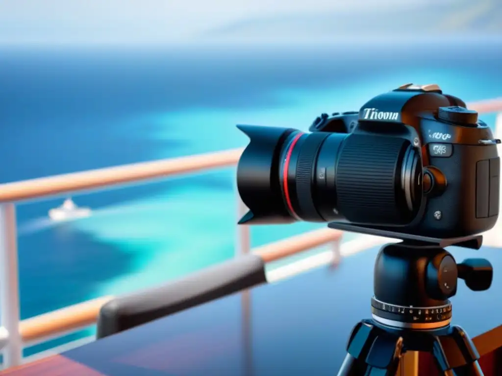 Equipo de fotografía de cruceros de lujo listo para capturar momentos impresionantes