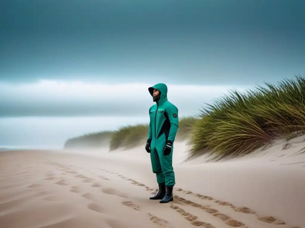 Un equipo impermeable protege del viento, la arena y la sal en la playa