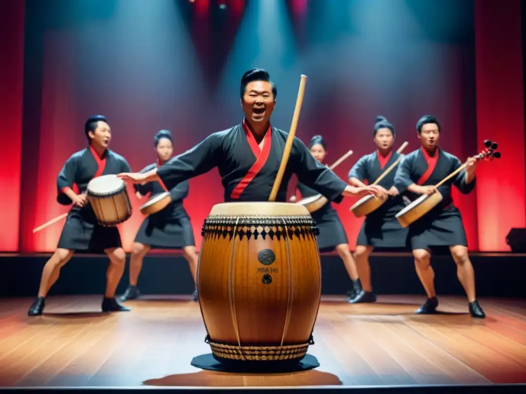 Espectáculos internacionales música danza: Intenso taiko japonés en crucero, vibrantes colores y energía