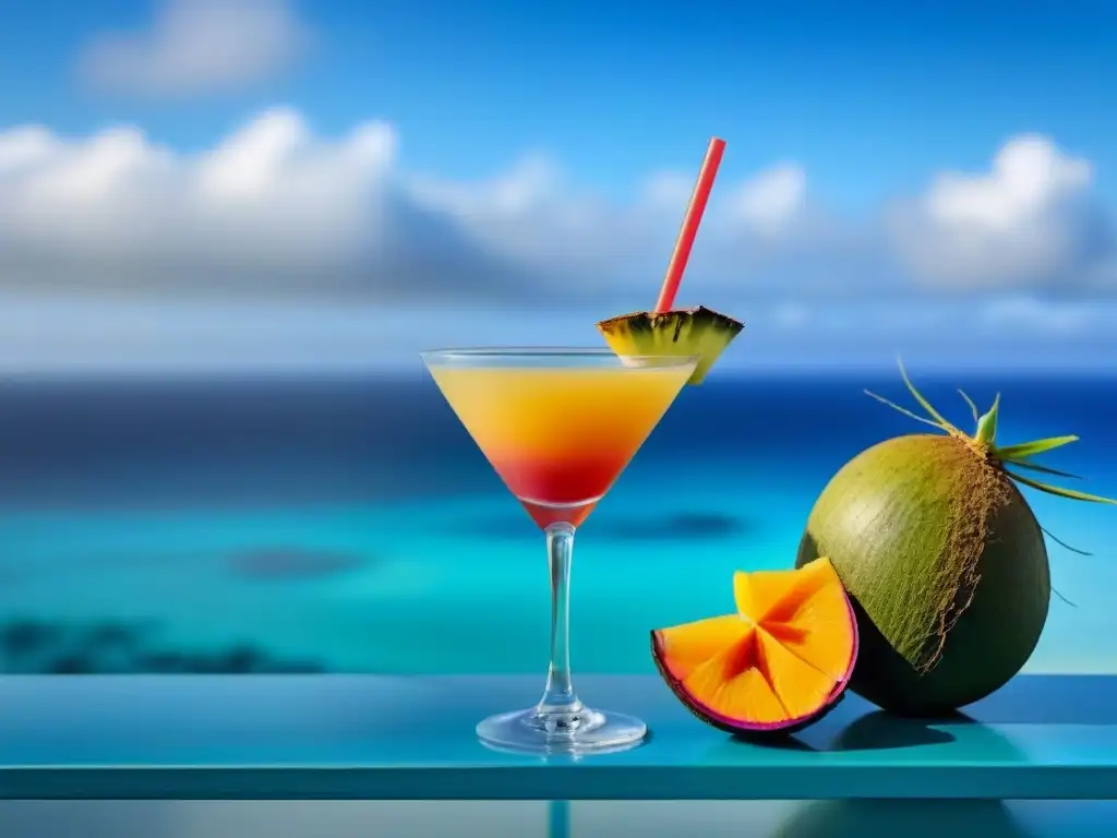 Evocadora evolución de bebidas tropicales en cruceros, desde el coco al martini tropical