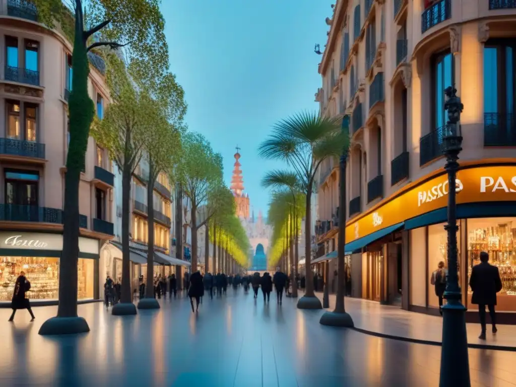 Exclusivas tiendas y arquitectura de lujo en Passeig de Gràcia, Compras de lujo en Barcelona