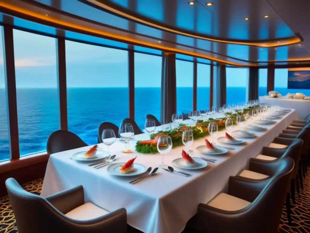 Una experiencia gastronómica exclusiva en crucero con lujo y elegancia