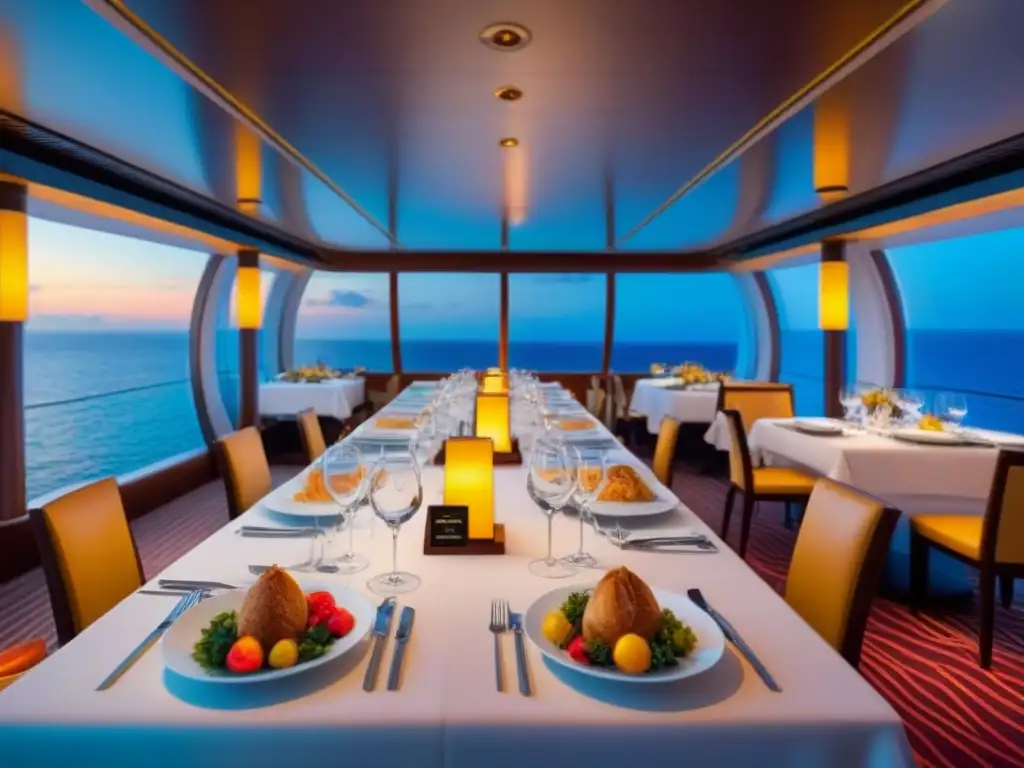 Una experiencia gastronómica local en cruceros: cena elegante con vistas al mar y delicias culinarias