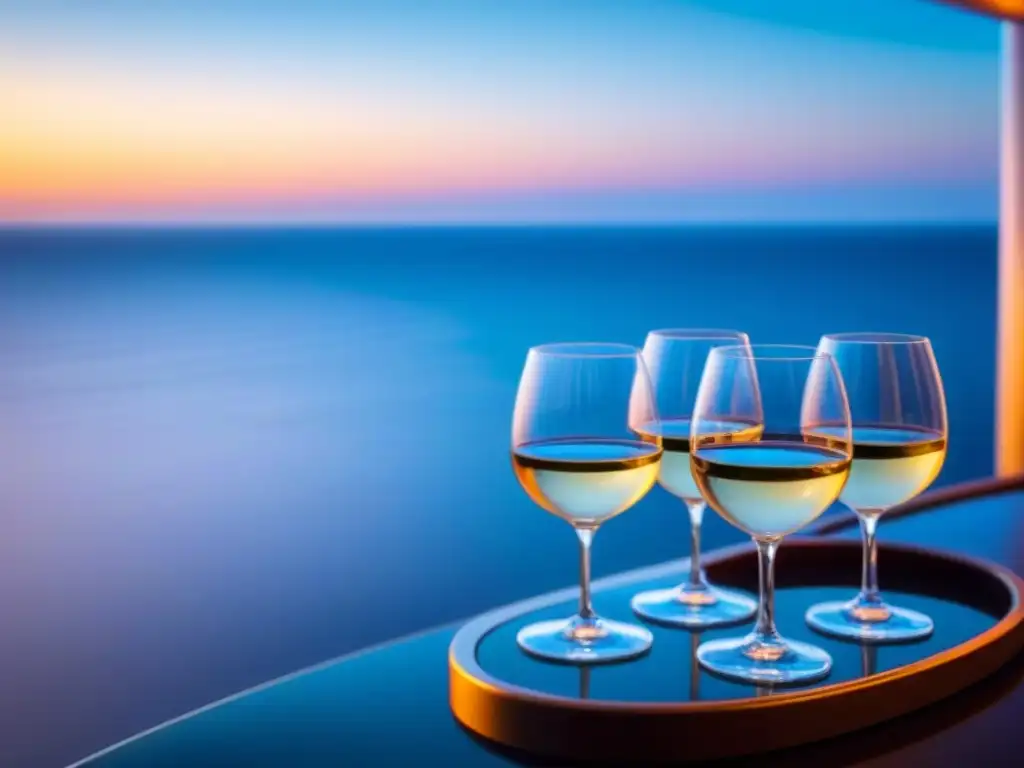 Una experiencia refinada de catas de vinos en cruceros al atardecer